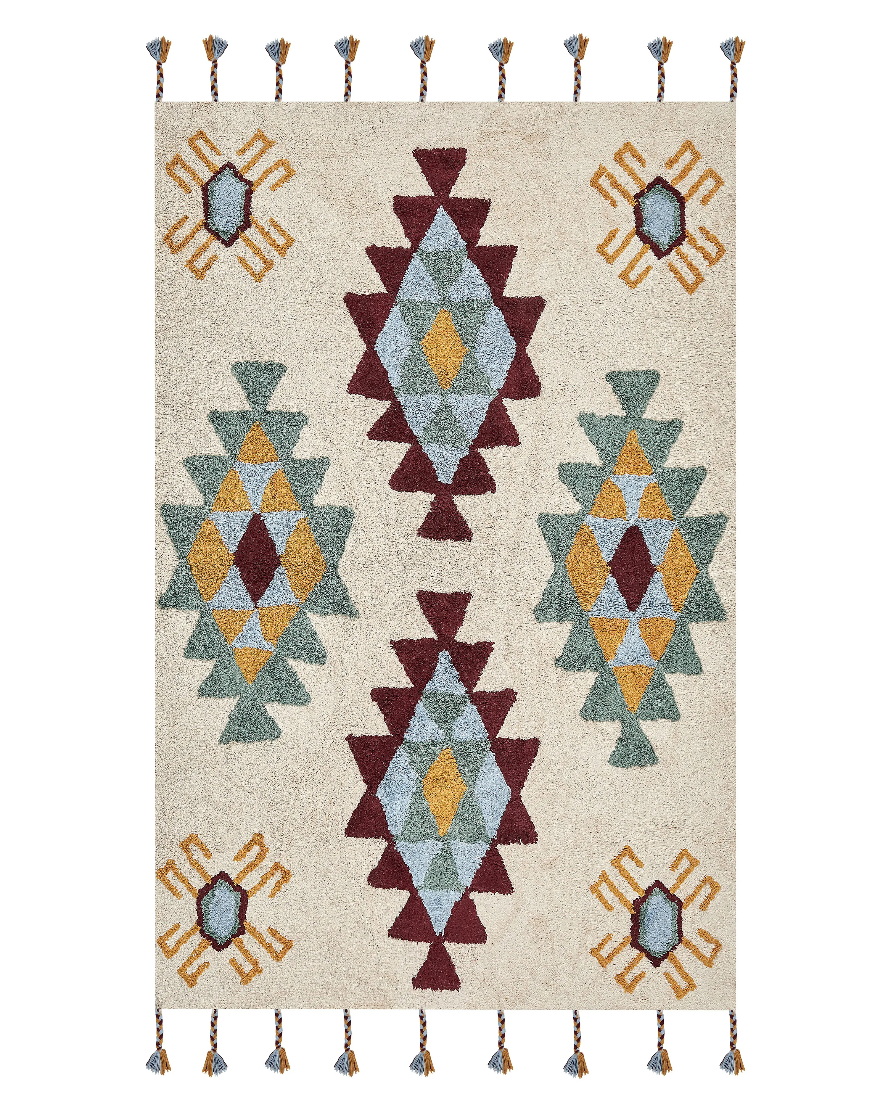 Rug DUZCE Beige 140 x 200 cm Cotton