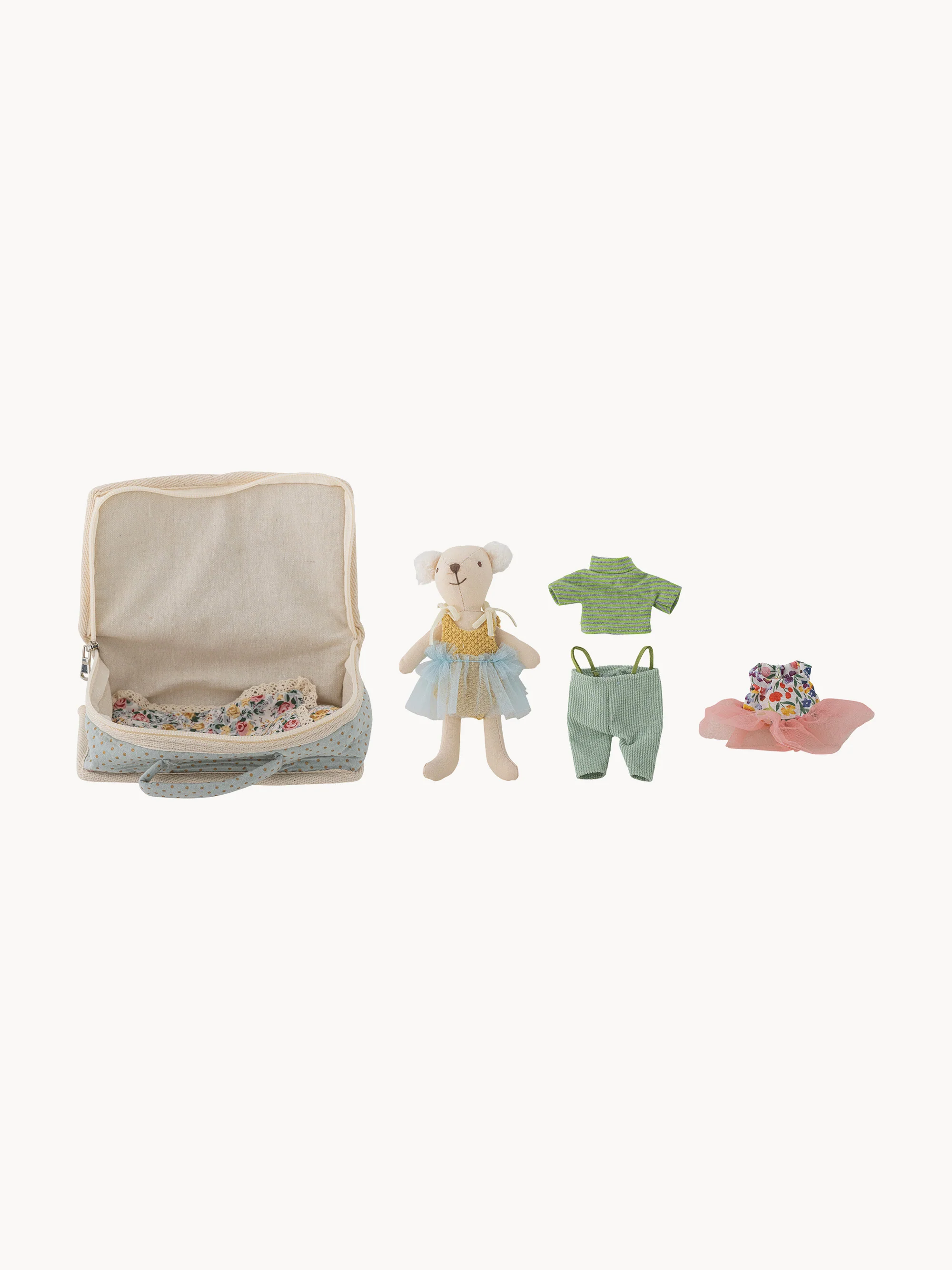Puppe Lara mit Tasche und Zubehör, 6er-Set