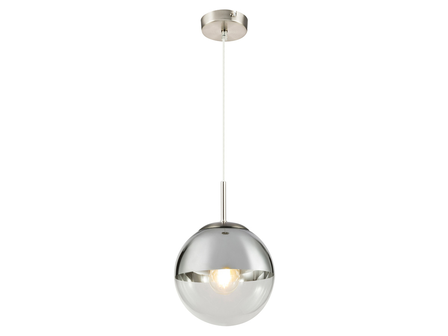 Lampa wisząca Varus metalowa srebrna