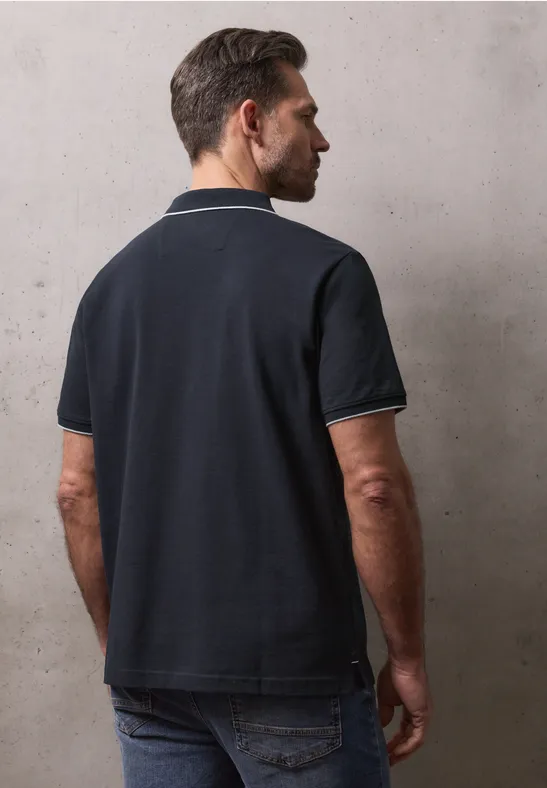 Basic Piqué Poloshirt mit Kontrastdetail
