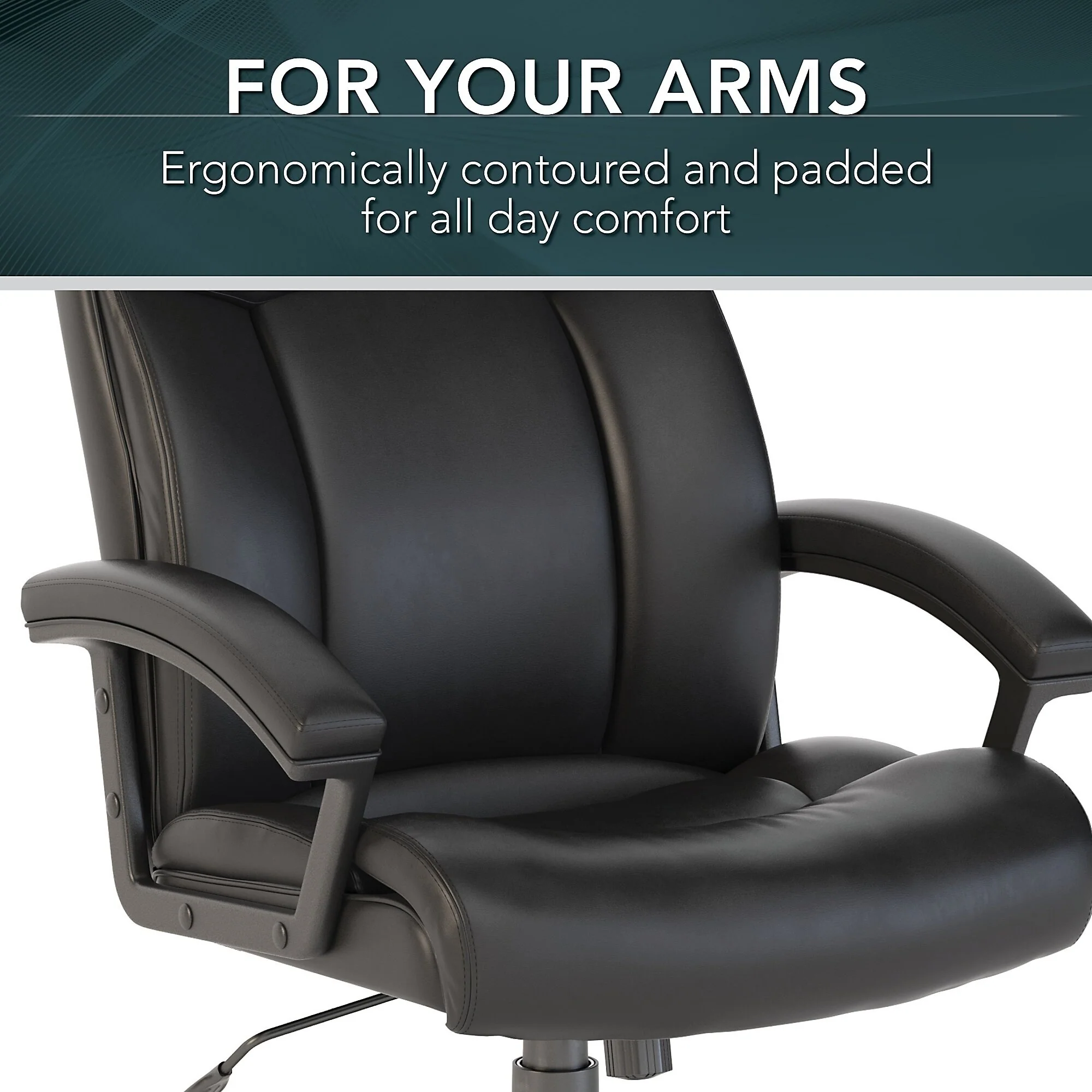 Bush Business Stanton Plus High Back Leather Executive Office Chair