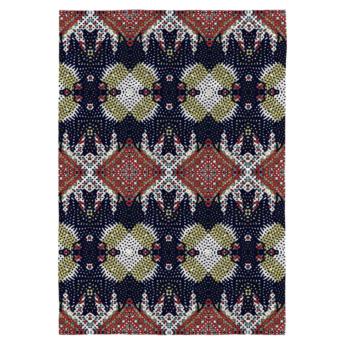 WAX - Tapis décoratif en coton en impression digital multicolore 120x170