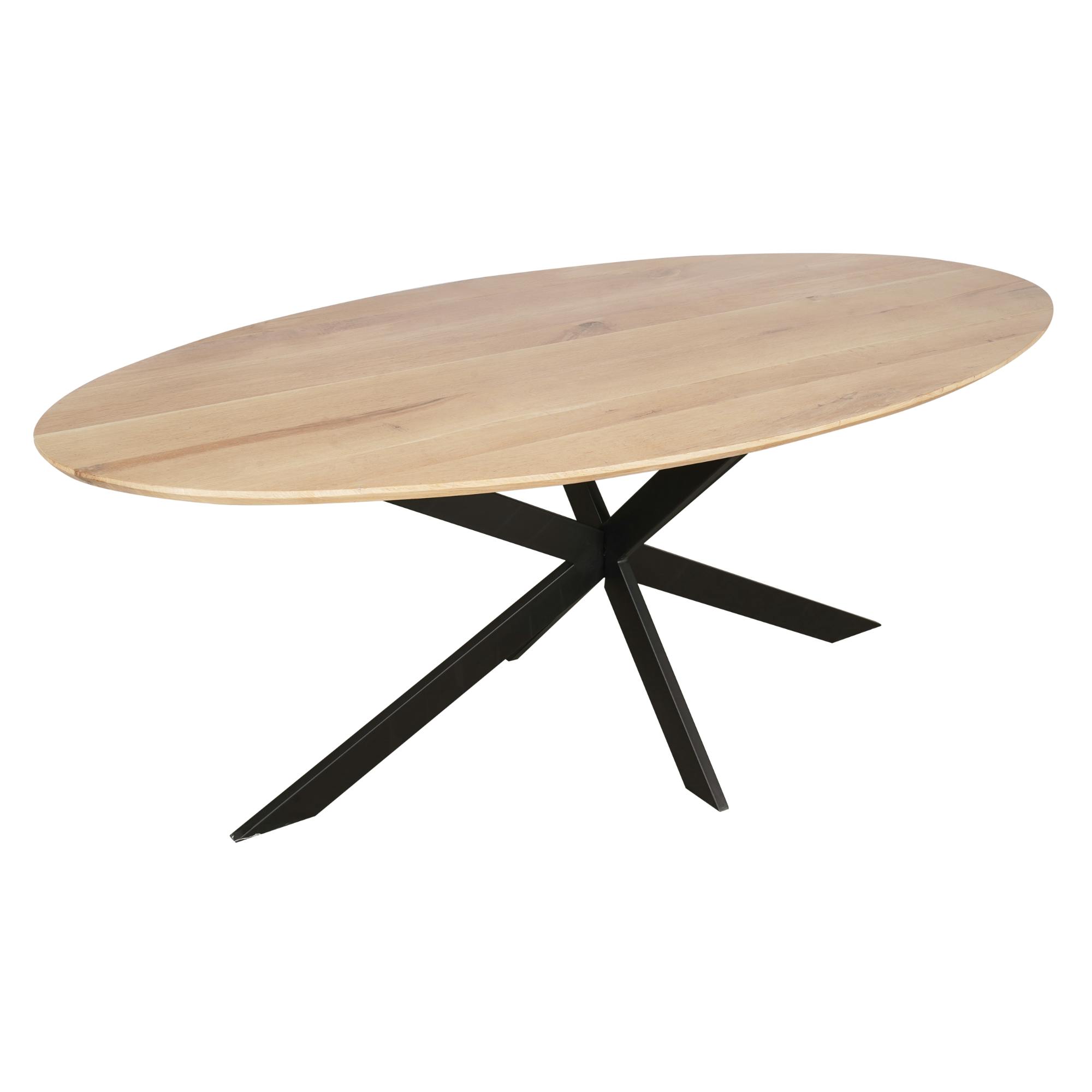 Table à manger ovale bois de chêne 240 cm LEXTON