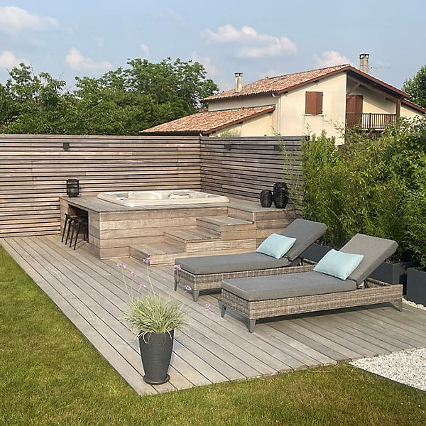 Kit terrasse complet - PADOUK - Ep.21 mm x l.120 mm - L.1,80 m/ 30 m²