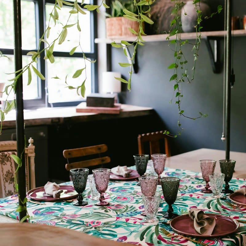 LOT DE 6 VERRES À VIN, LYONNAIS - Verre à pied mécanique  en verre anthracite - lot de 6