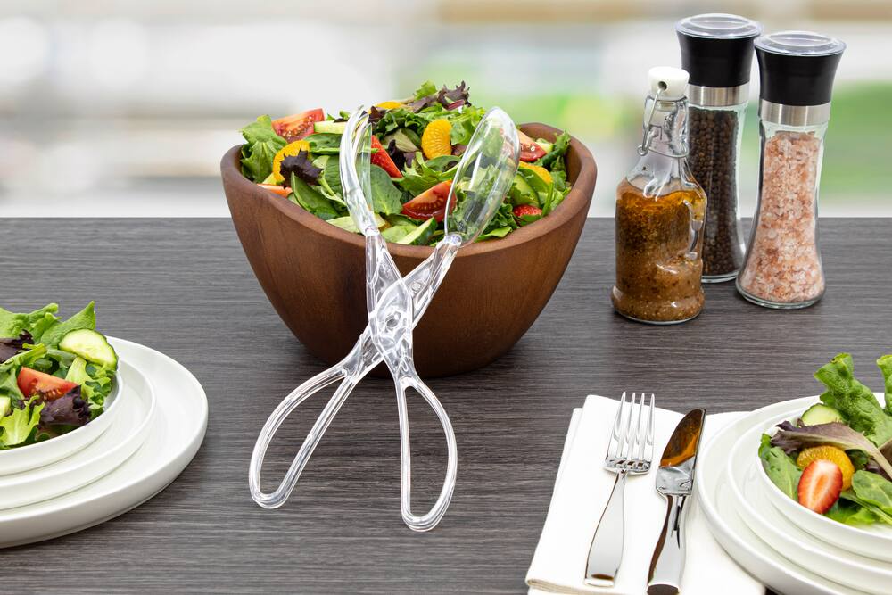 MASTER Chef Clear Plastic Scissor Tongs
