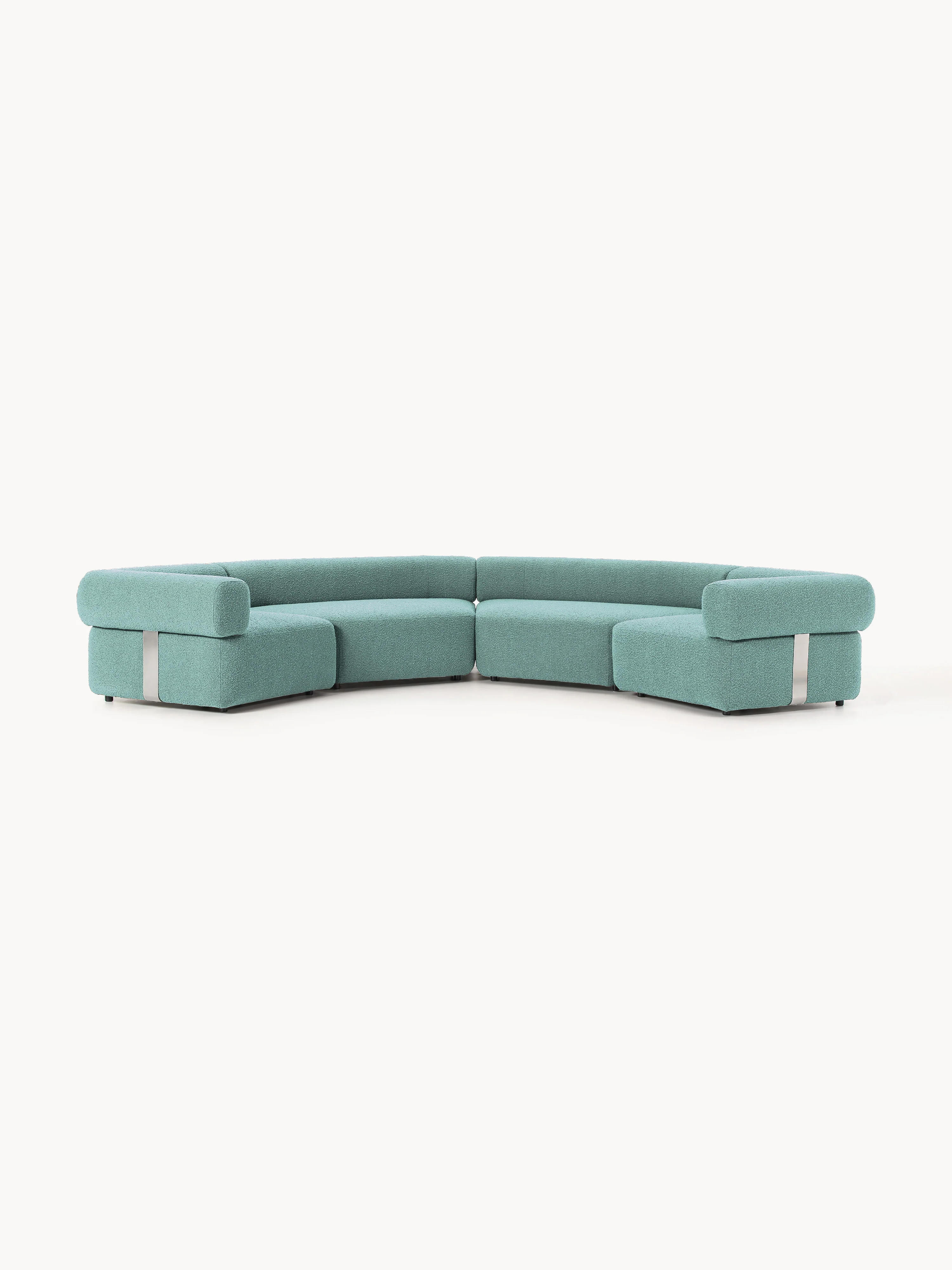 Großes modulares Bouclé-Sofa Anton