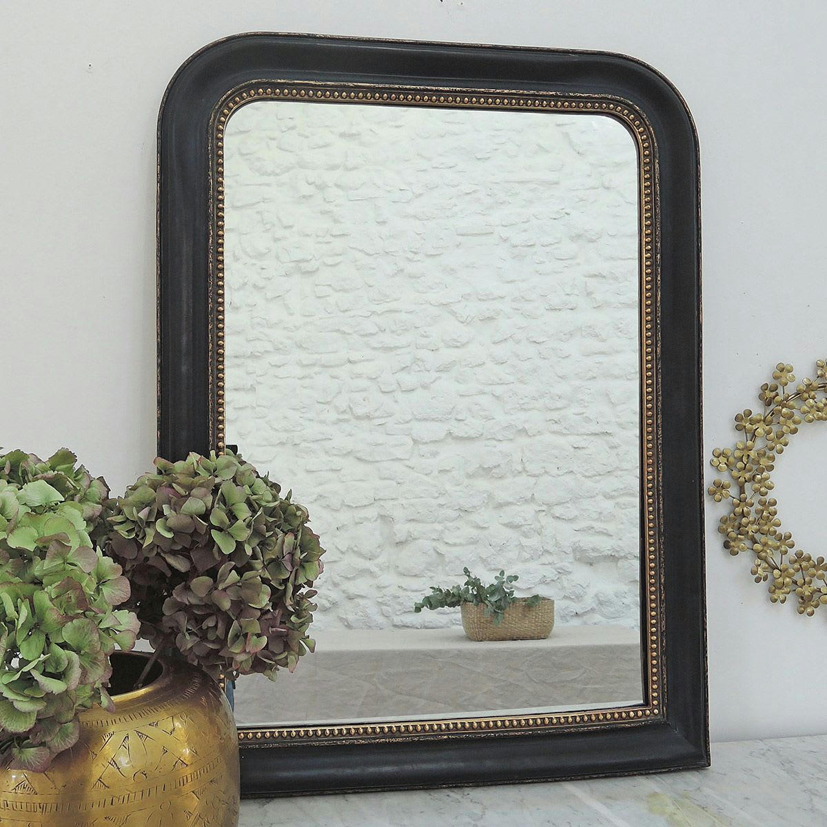 - Miroir trumeau noir 58,5 x 78 cm - Manderley