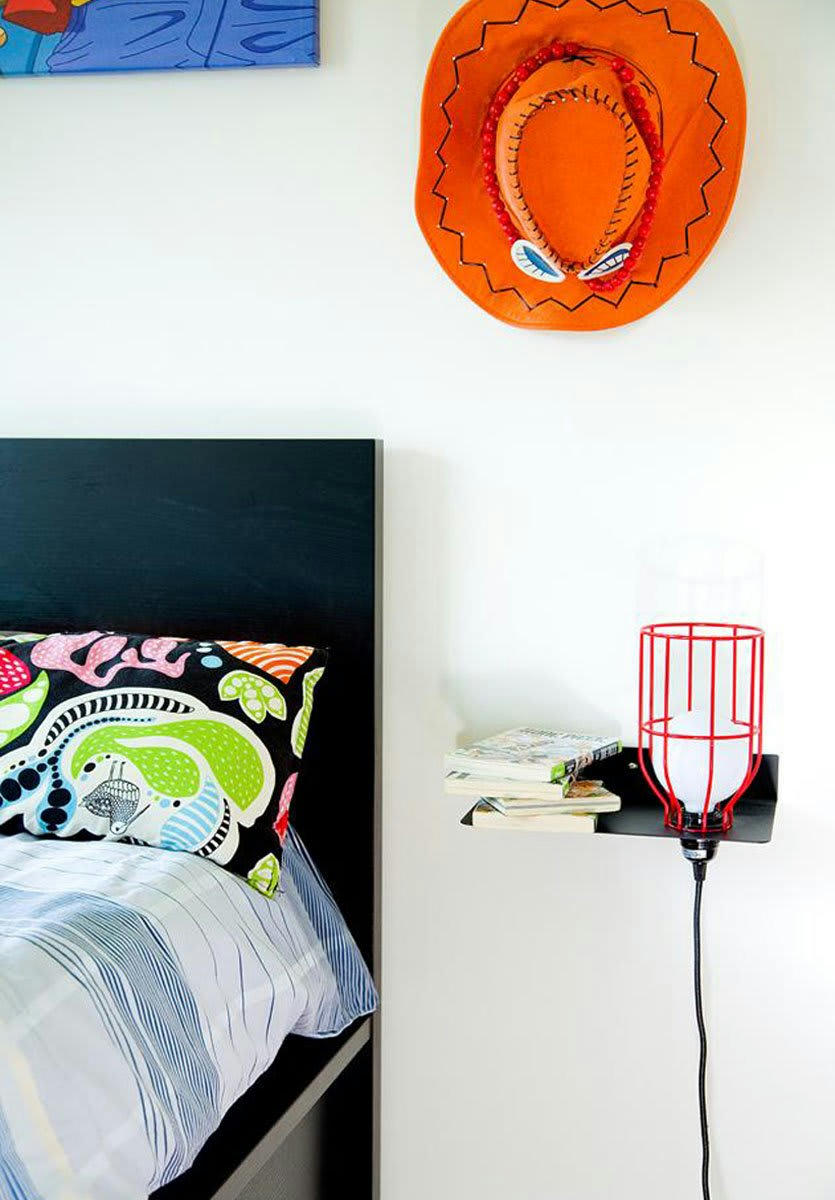 SUPPORT 1 - Applique murale longue en acier noir