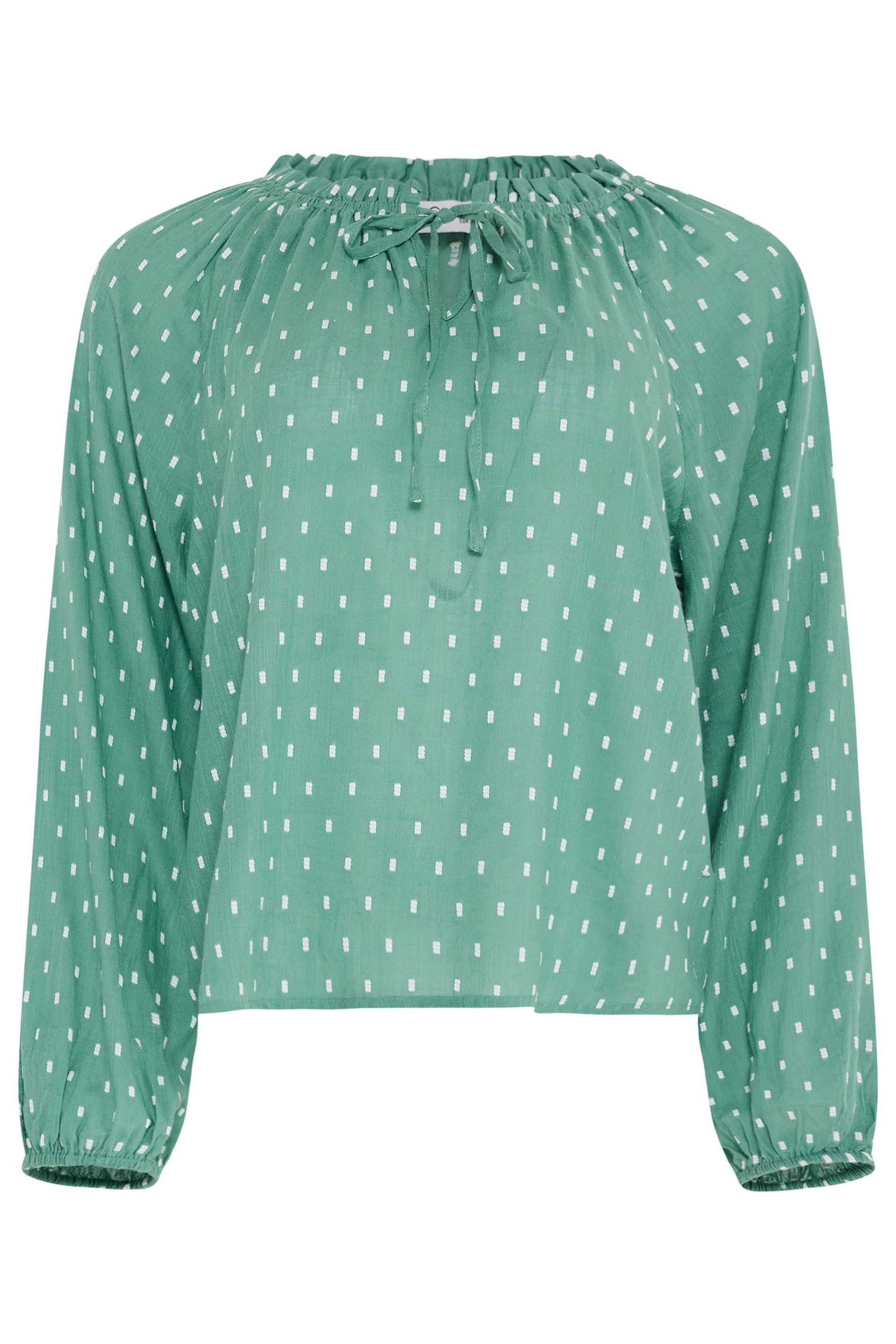 M&Co Dobby Tie Neck Blouse