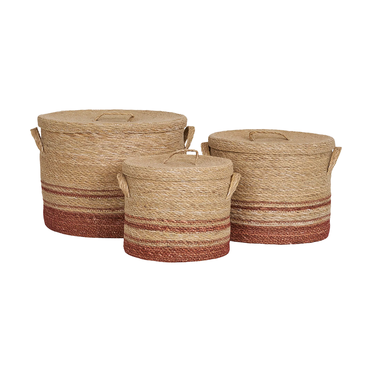 Artichok Sumi Zeegras Opbergmanden Bruin - Set Van 3