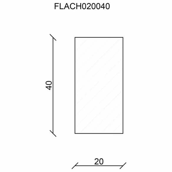 Flachleiste, Buchenholz natur, LxHxT: 210 x 4 x 2 cm