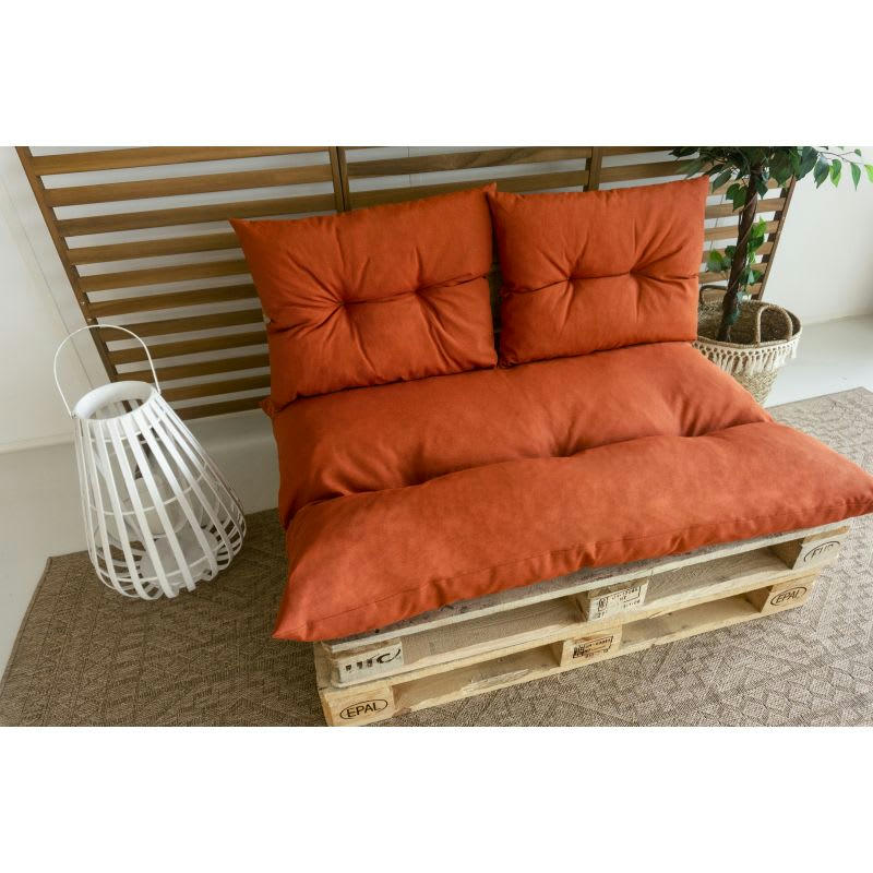 EZARRI - Kit matelas pour palette coloris rouge