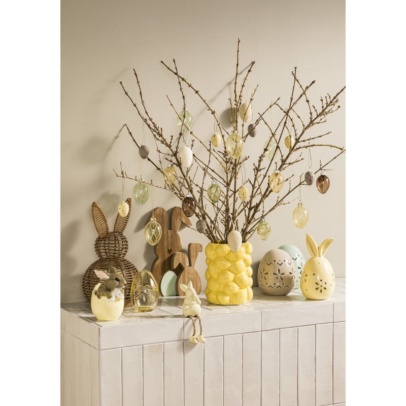 Paashangers - beige - set van 6