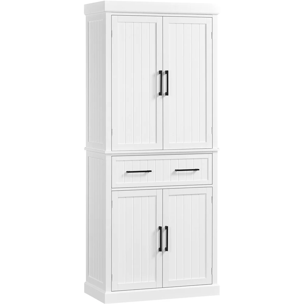 Yaheetech Wooden Kitchen Pantry Storage Cabinet with Doors and Shelves