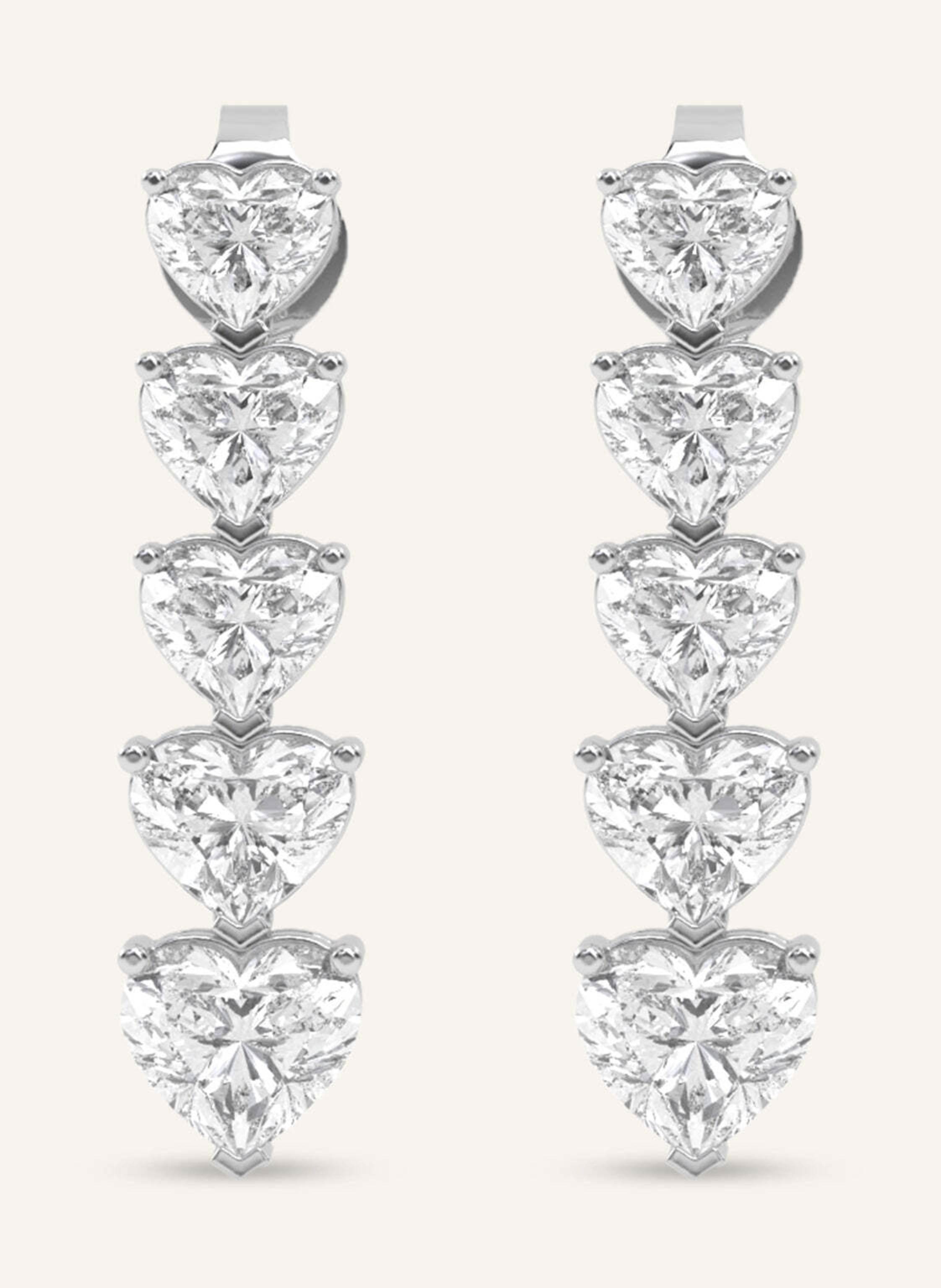 VEYNOU Ohrhänger CARA aus 14 Karat Weißgold und 3,20ct. Lab-Grown Diamanten