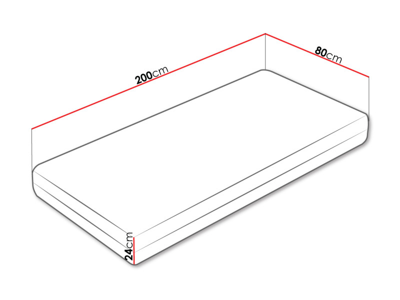 Dwustronny materac sprężynowy wysoki Dalia 24 cm