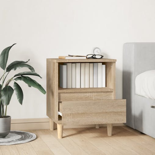 NNEVL Bedside Cabinet Sonoma Oak 40x35x50 cm