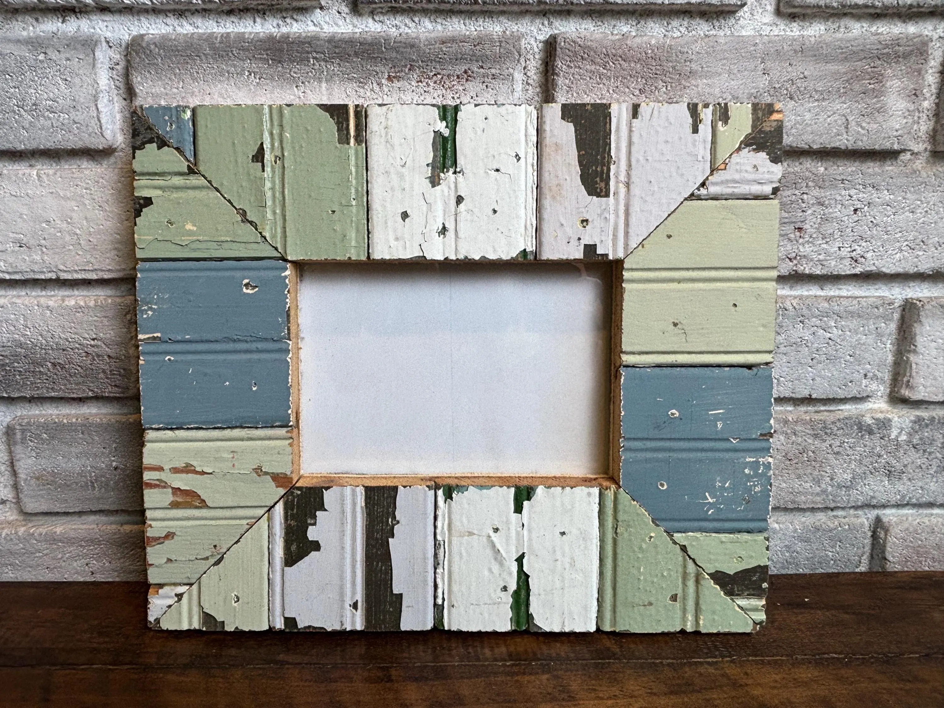 Set of 2 Reclaimed Cypress Wood Picture Frames – Handcrafted Rustic 5x7 Frames
