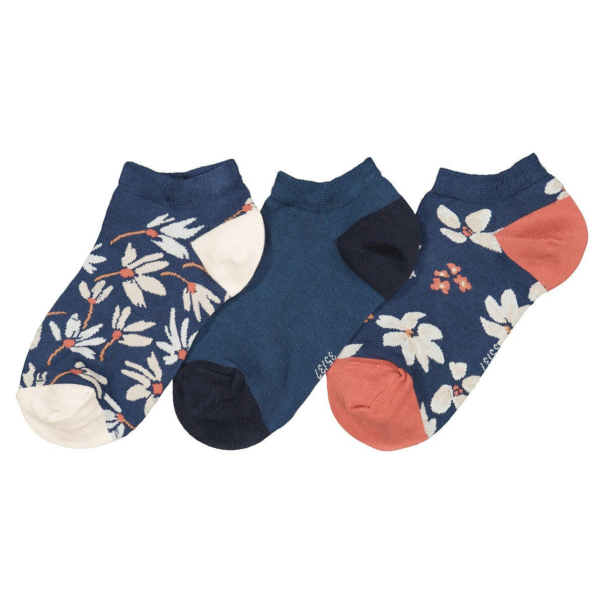 Lot de 3 socquettes imprimé fleurs