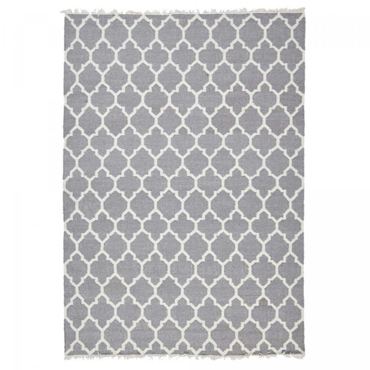 AFRIRA - Tapis kilim gris 170x240