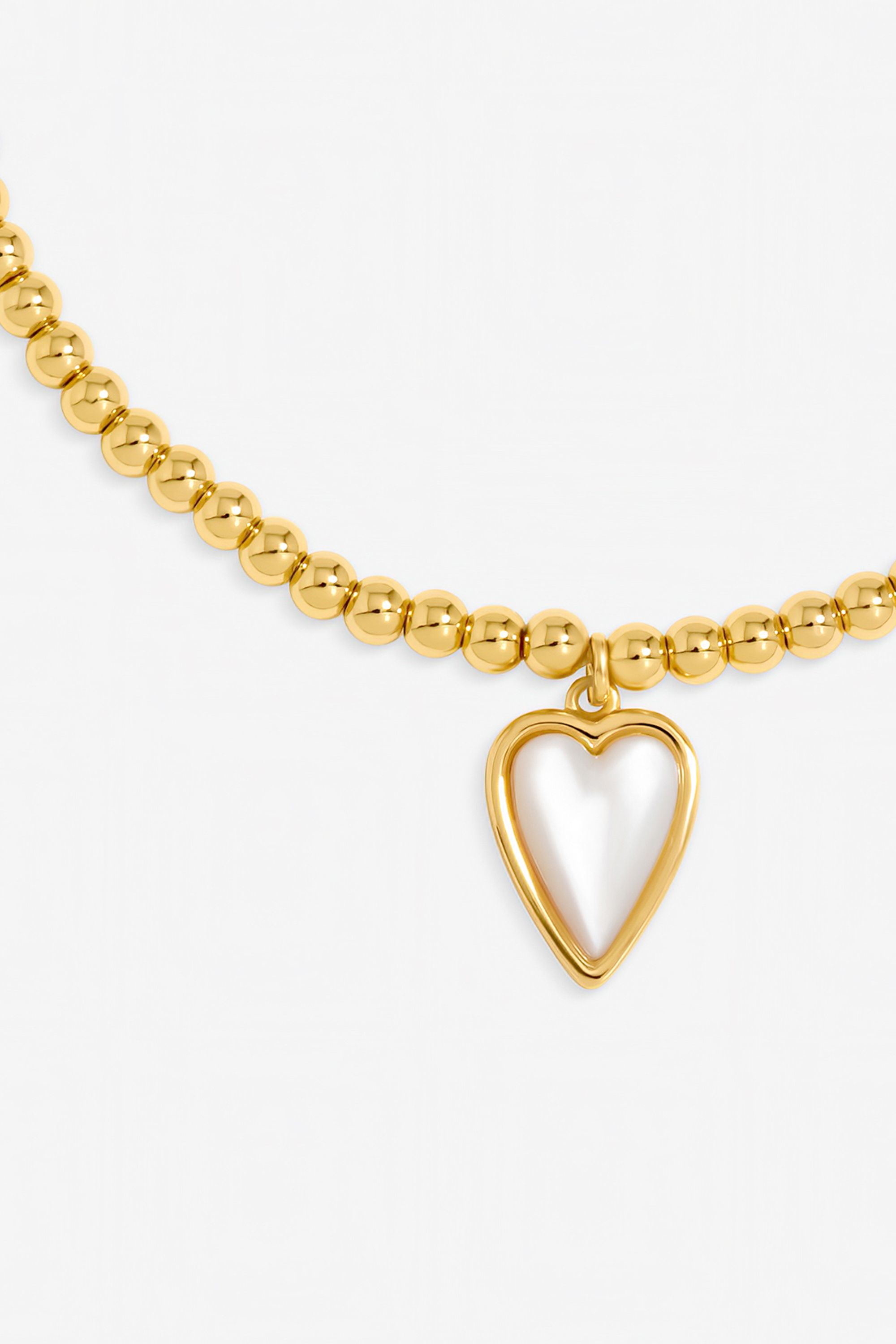 Jon Richard Gold Plated Heart and Mother of Pearl Bracelet