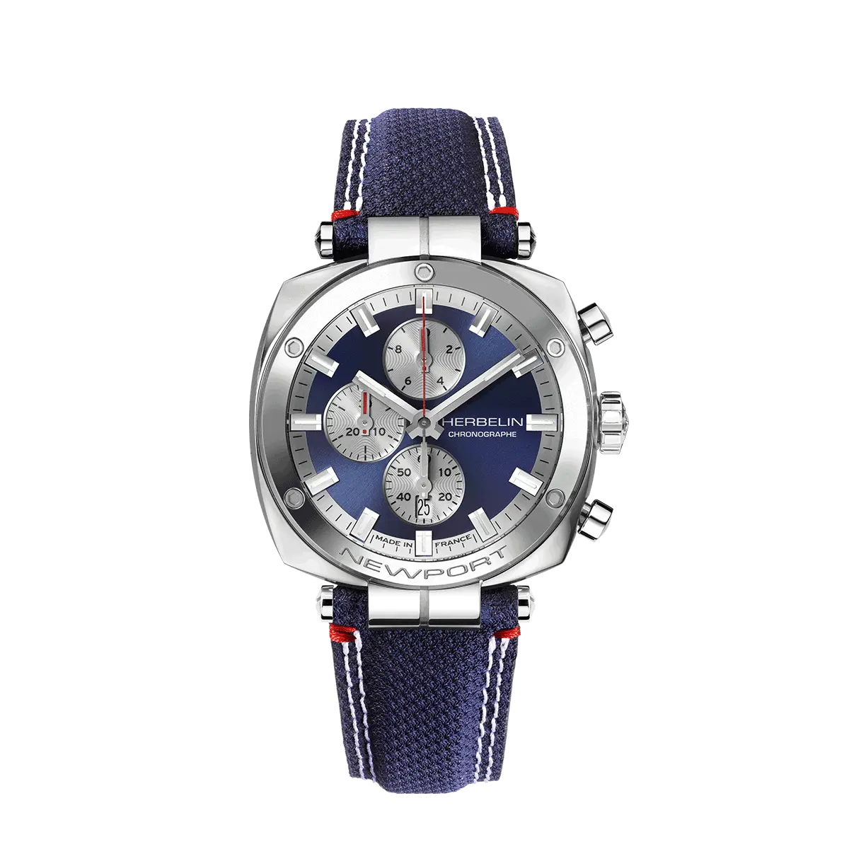 NEWPORT – HÉRITAGE CHRONOGRAPHE – ACIER & TEXTILE