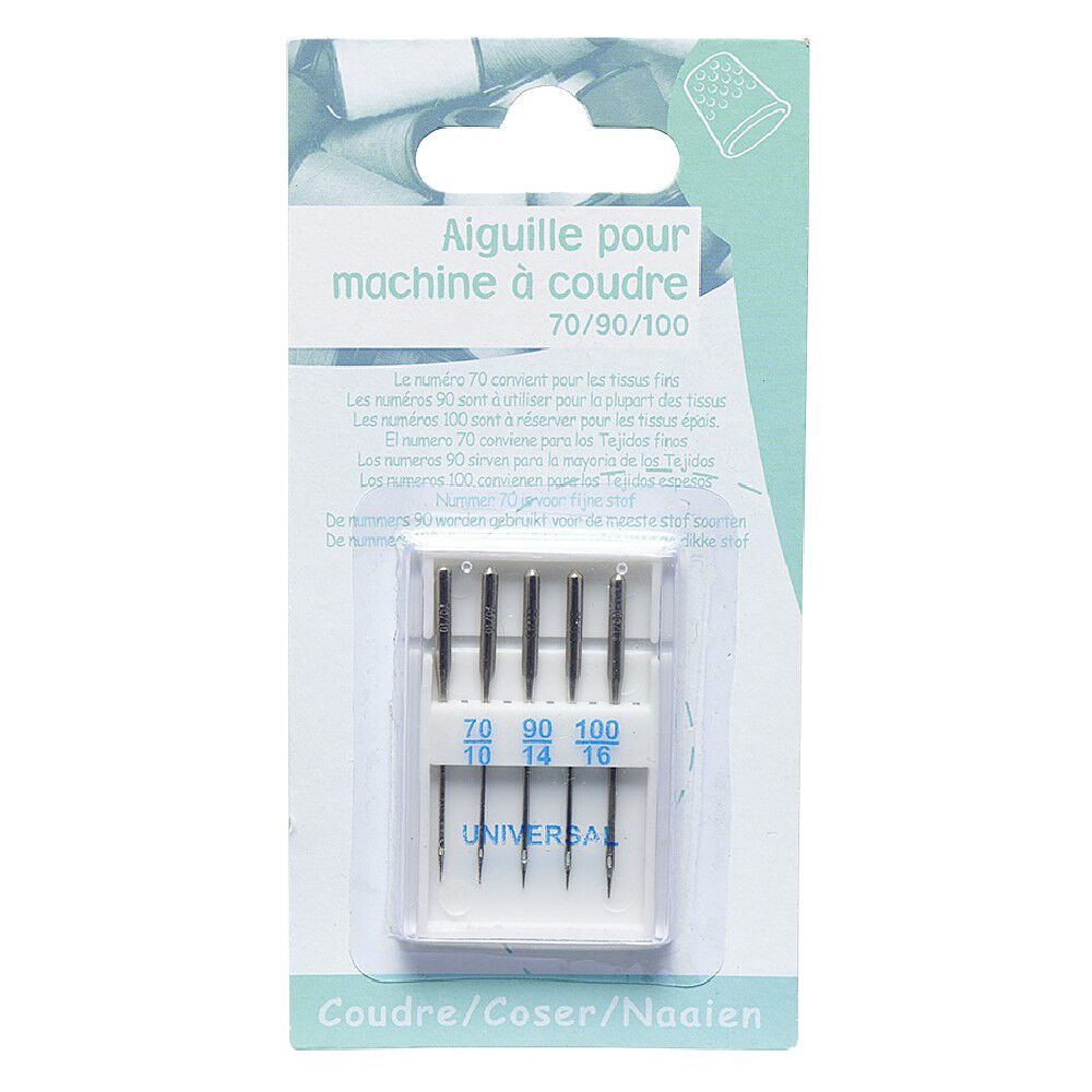 Lot de 5 aiguilles pour machine à coudre