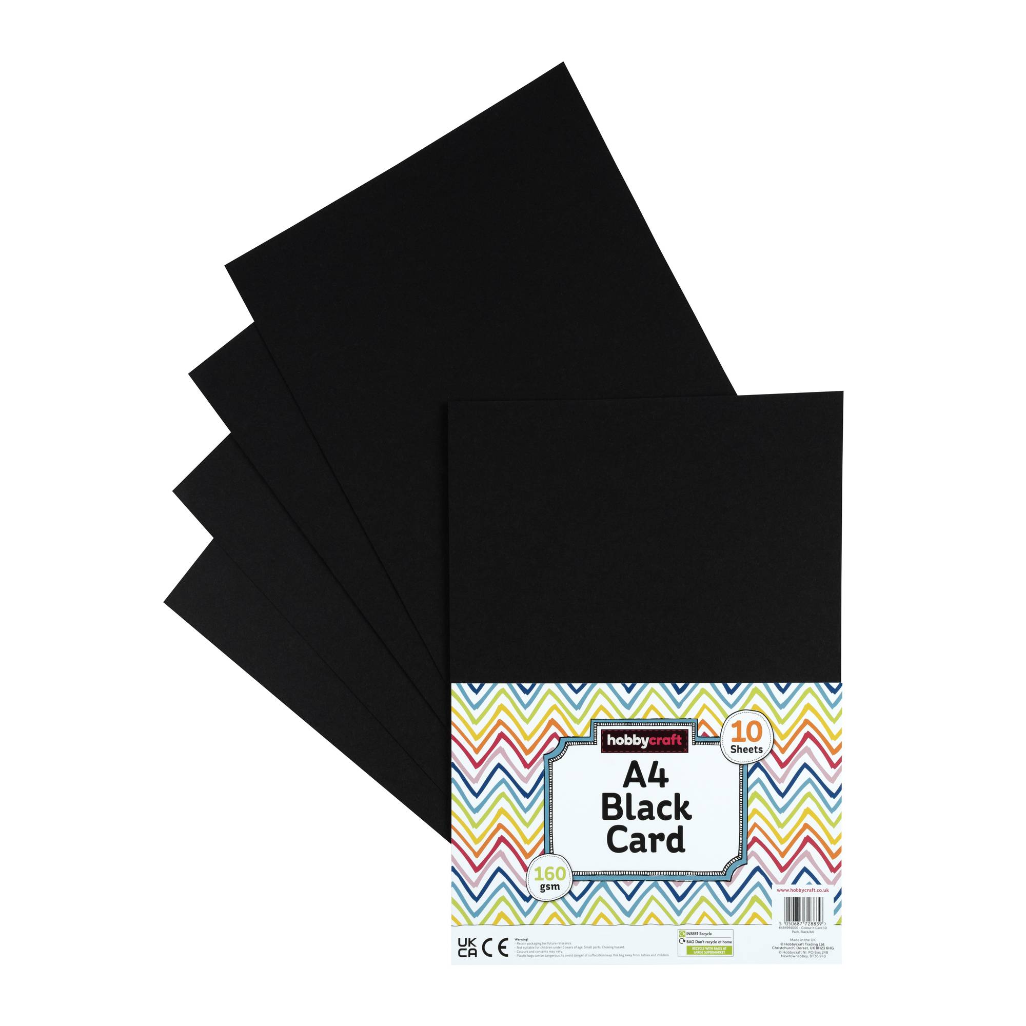 Black Card A4 10 Pack