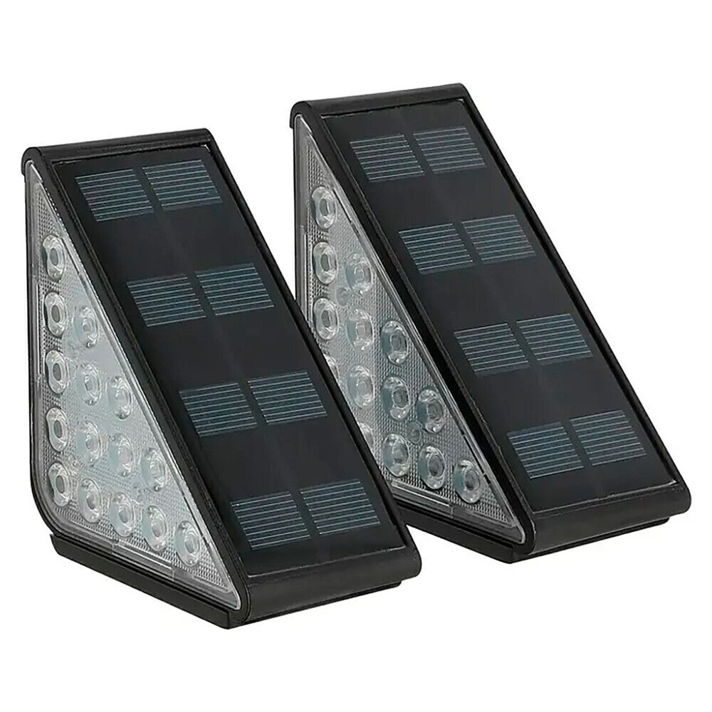TRAPPEBELYSNING SOLCELLELAMPE MED SENSOR IP54 SVART