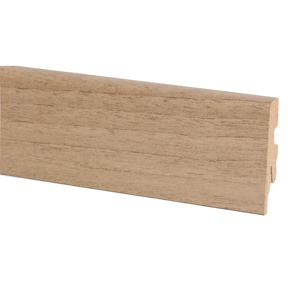 Sockelleiste, Nussbaum braun, HDF, LxHxT: 260 x 6 x 2 cm
