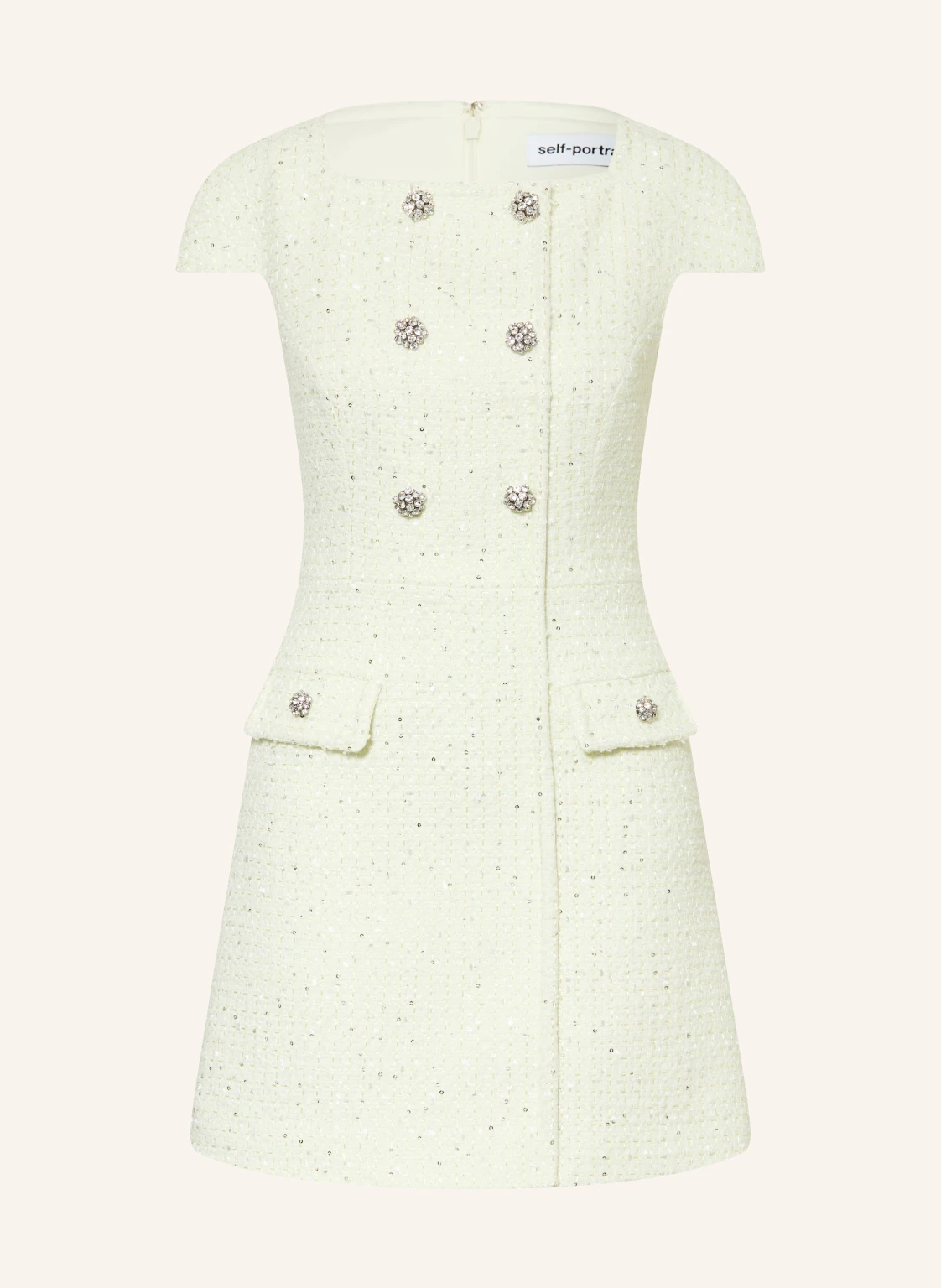 self-portrait Bouclé-Kleid mit Pailletten