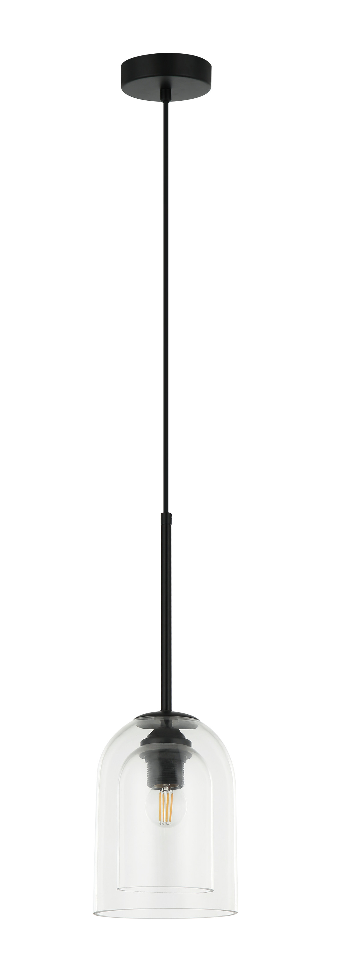 Lampa wisząca przezroczysta ELARIS 1xE27x8W Light Prestige