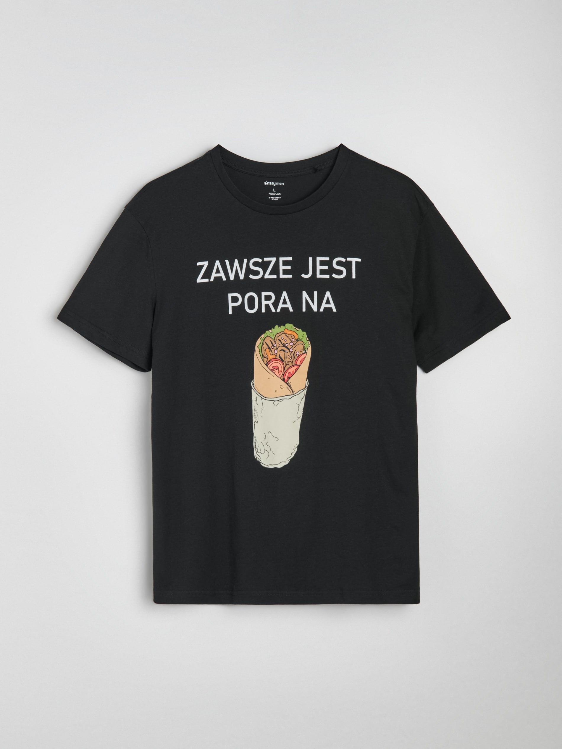 Bawełniana koszulka z nadrukiem kebaba