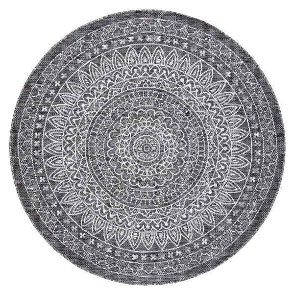 Dywan SZNURKOWY SIZAL LOFT 21207 Rozeta BOHO kość koło 120 cm