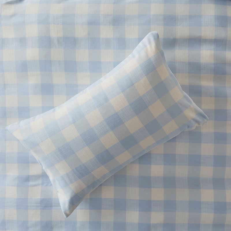 Casey Sky Blue Check Quilt Cover Set
