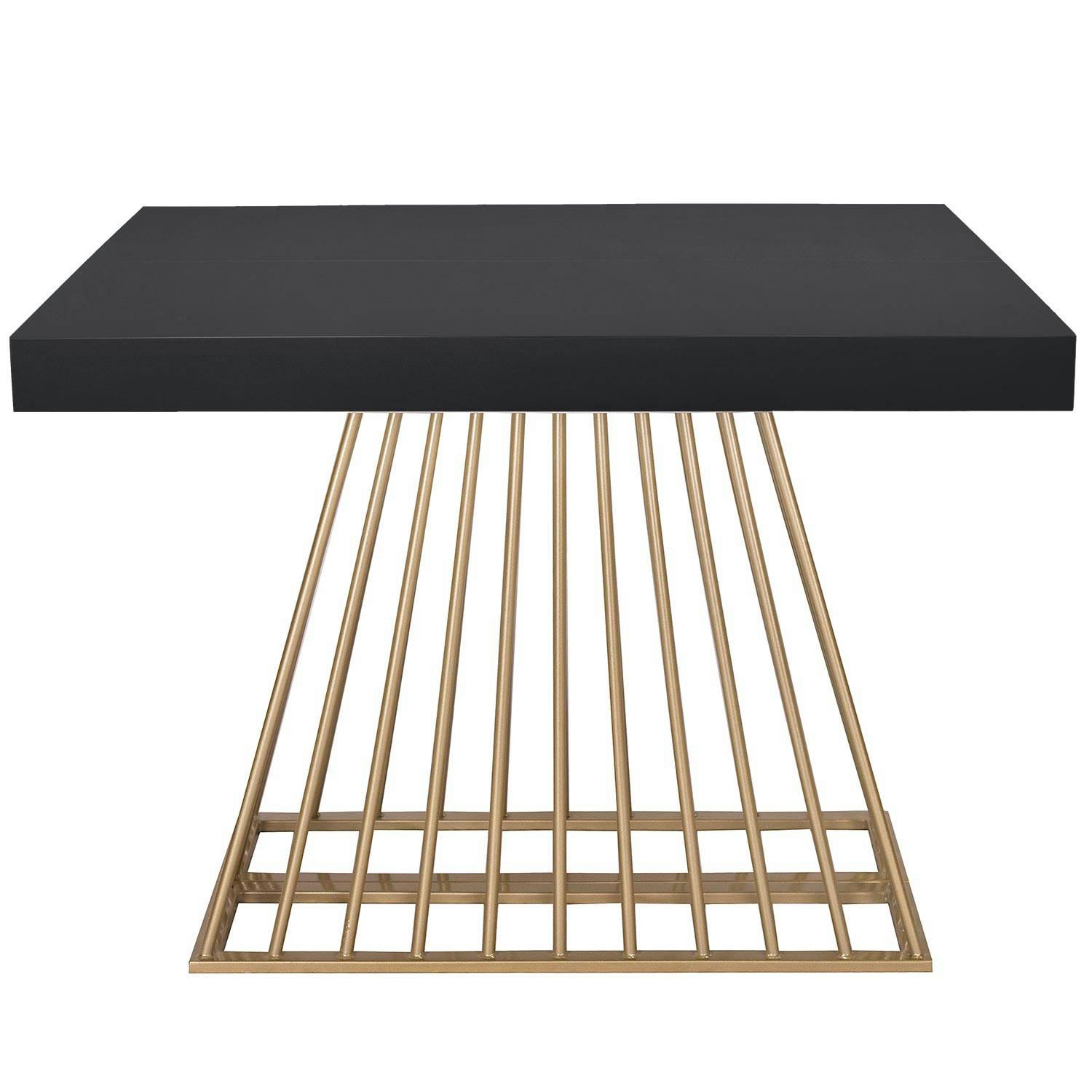 SOLIX - Table extensible bois noir