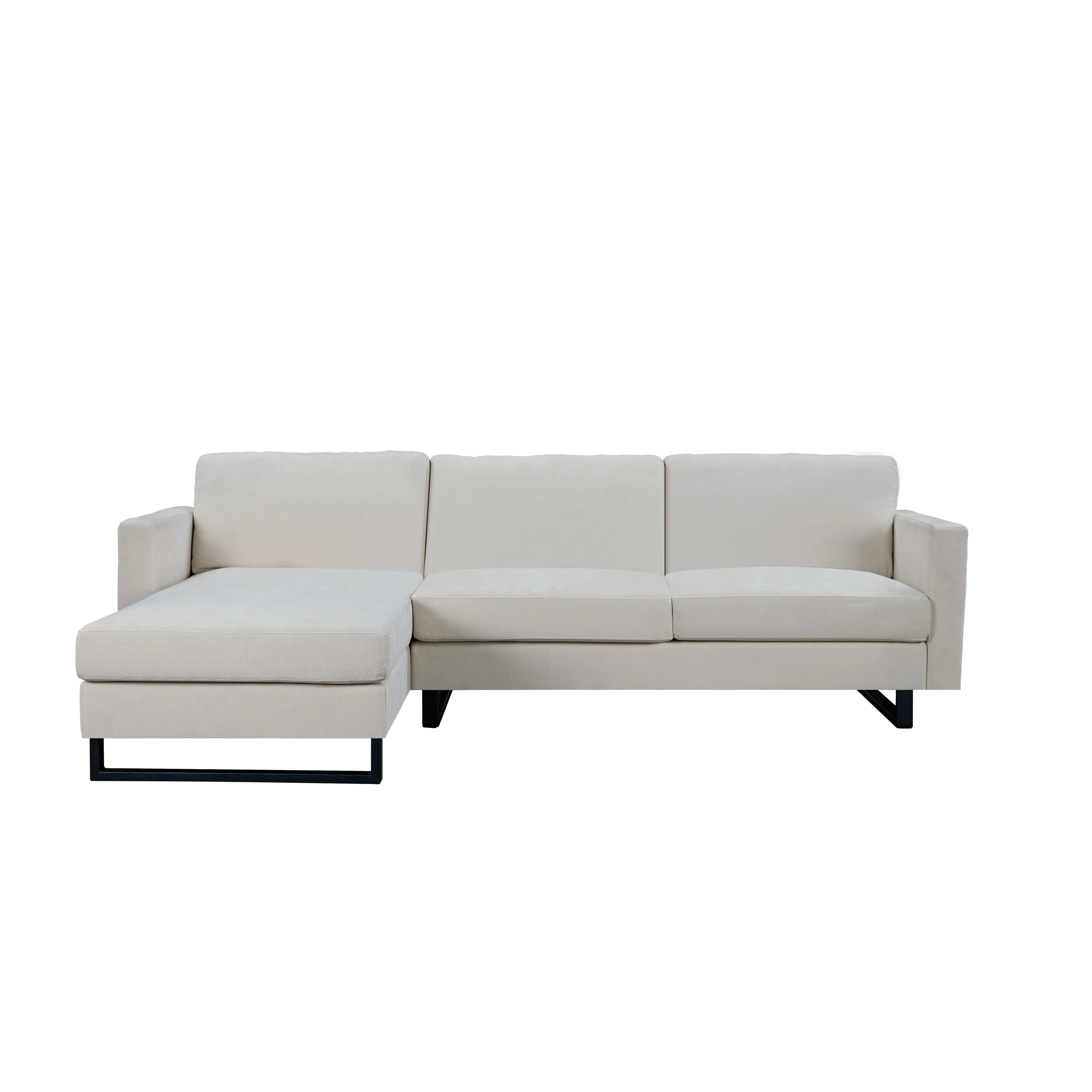 Modern Modular 3 Seater Sofa with Reversible Armrests and USB Charging Port, for Living Room or Guest Room