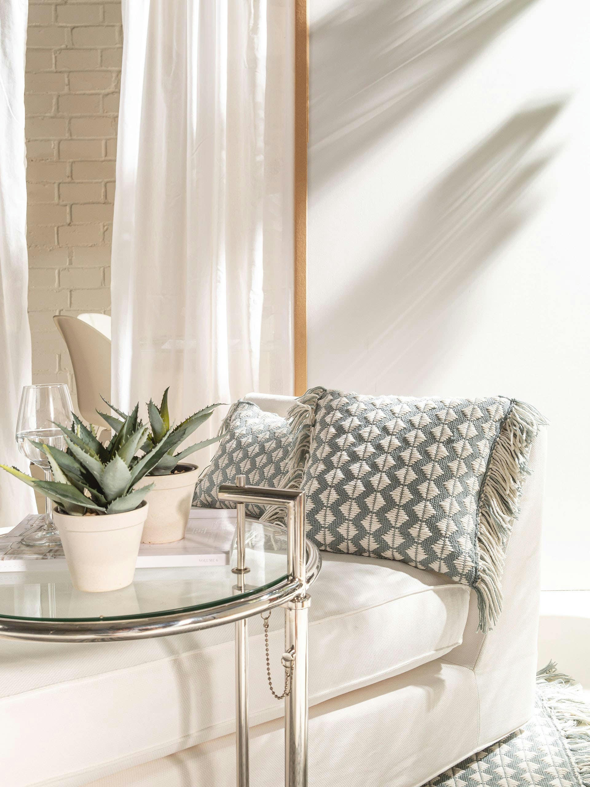 MORTY - Coussin d'intérieur et d'extérieur bleu 40x40