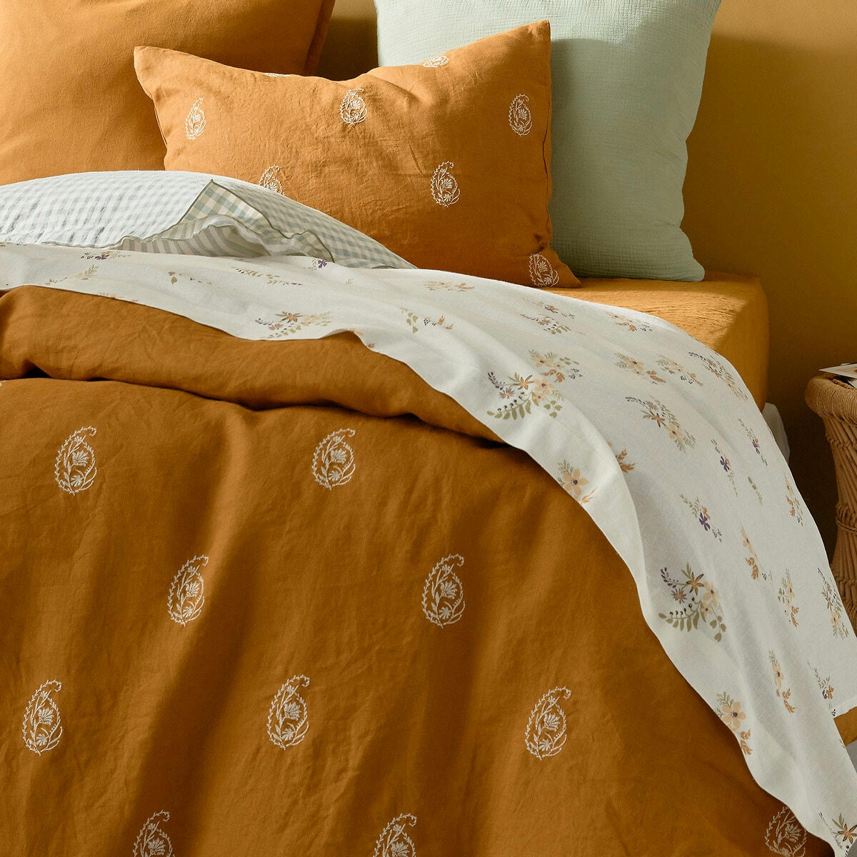 Housse de couette lin lavé, Dona
