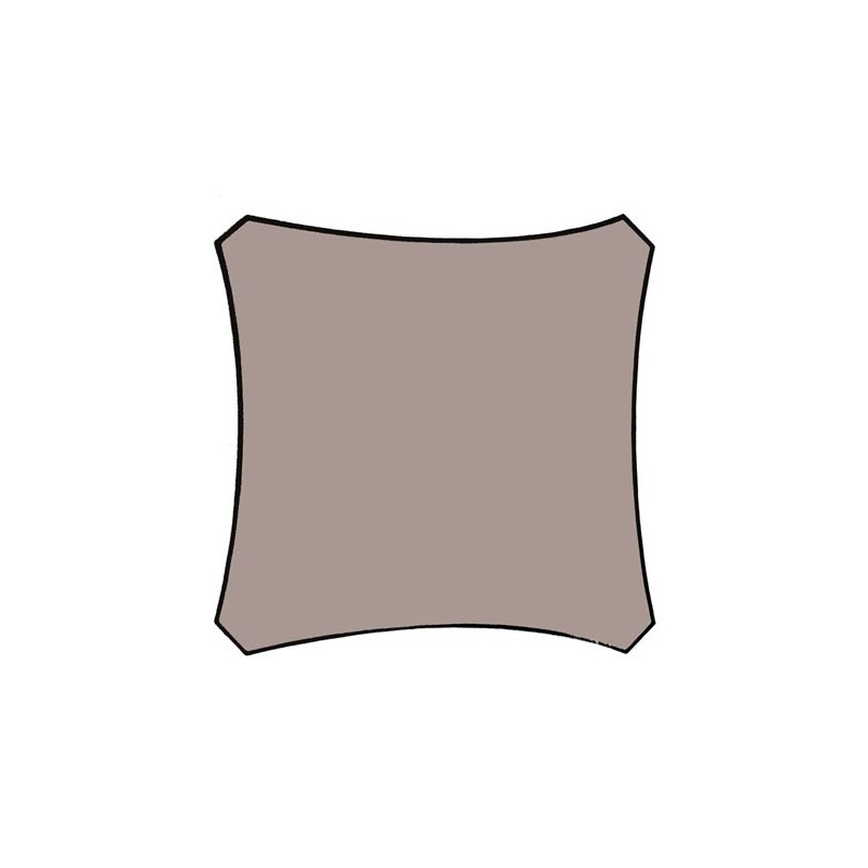 Toile d'ombrage taupe carrée 3,6 x 3,6 m PEREL