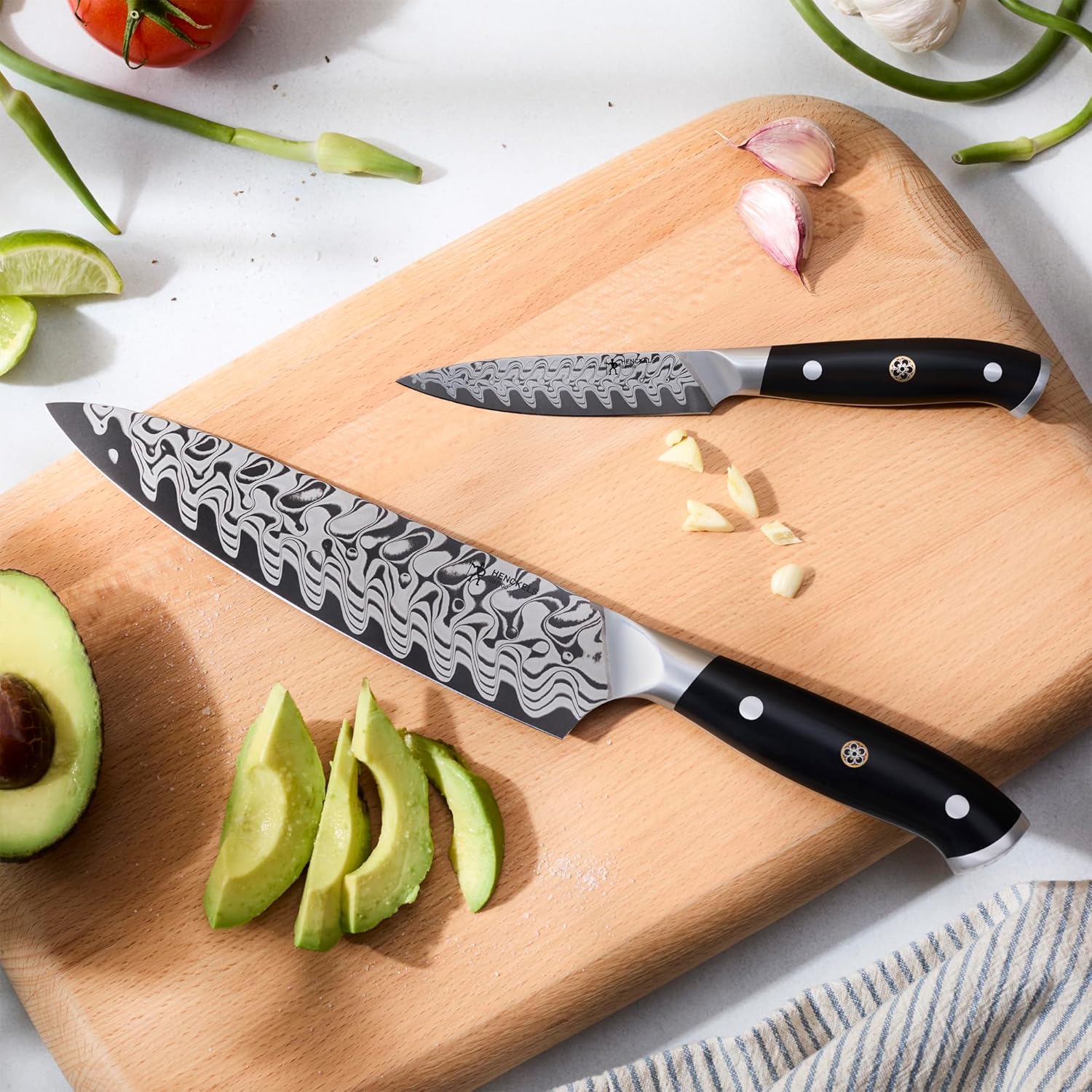 HENCKELS Compass Damascus 2-pc Damascus Chef's Knife Set
