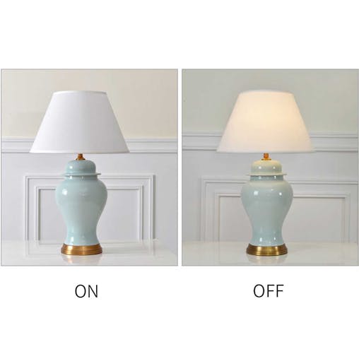 SOGA 2X Oval Ceramic Table Lamp with Gold Metal Base Desk Lamp Yellow