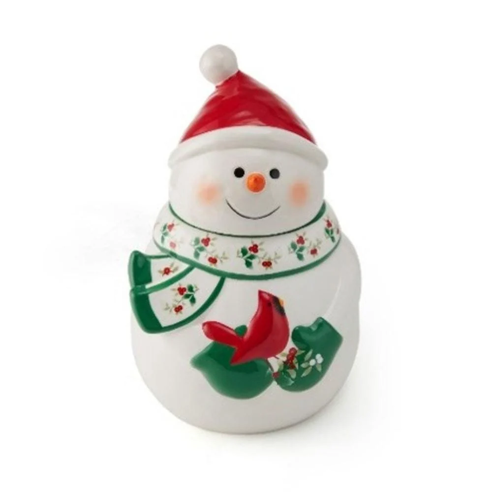 Winterberry® Snowman with Cardinal Cookie Jar