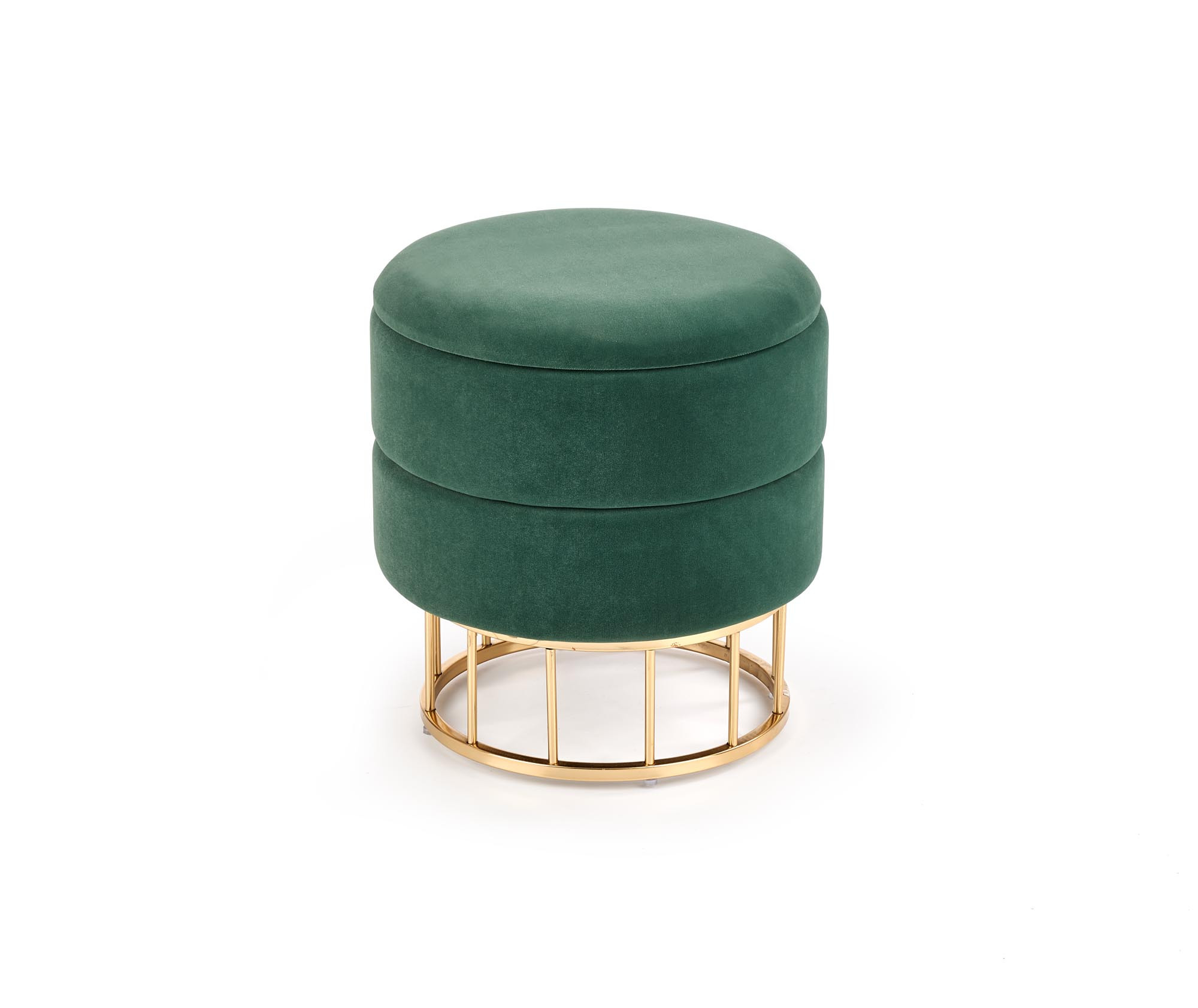 Pufa MINTY VELVET ciemno zielona/złota