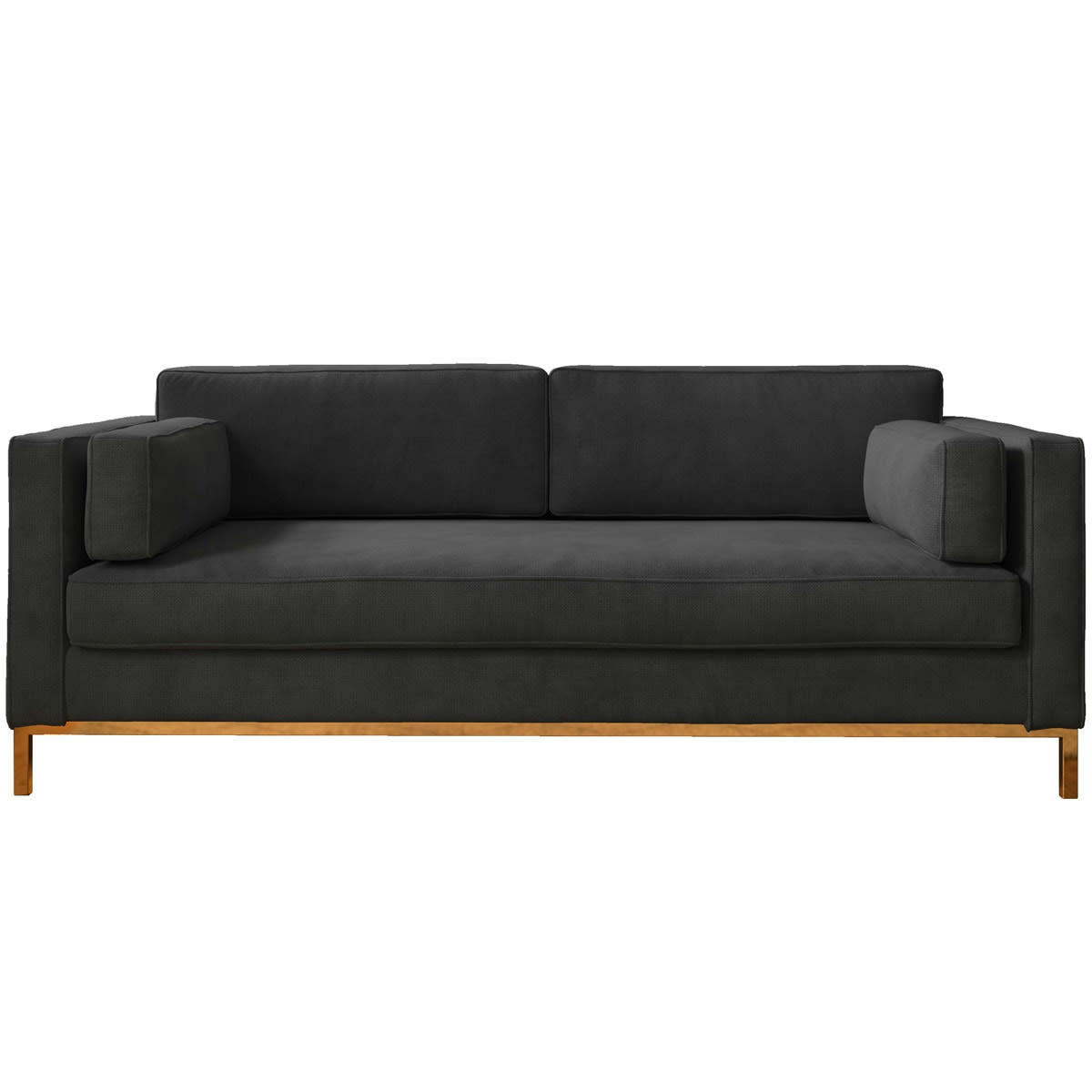 MILANO - Canapé 3 places en tissu gris anthracite