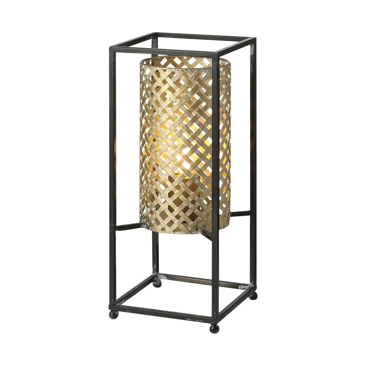 Freelight tafellamp Petrolio - 1 lichts - 15 x 37  cm - zwart goud
