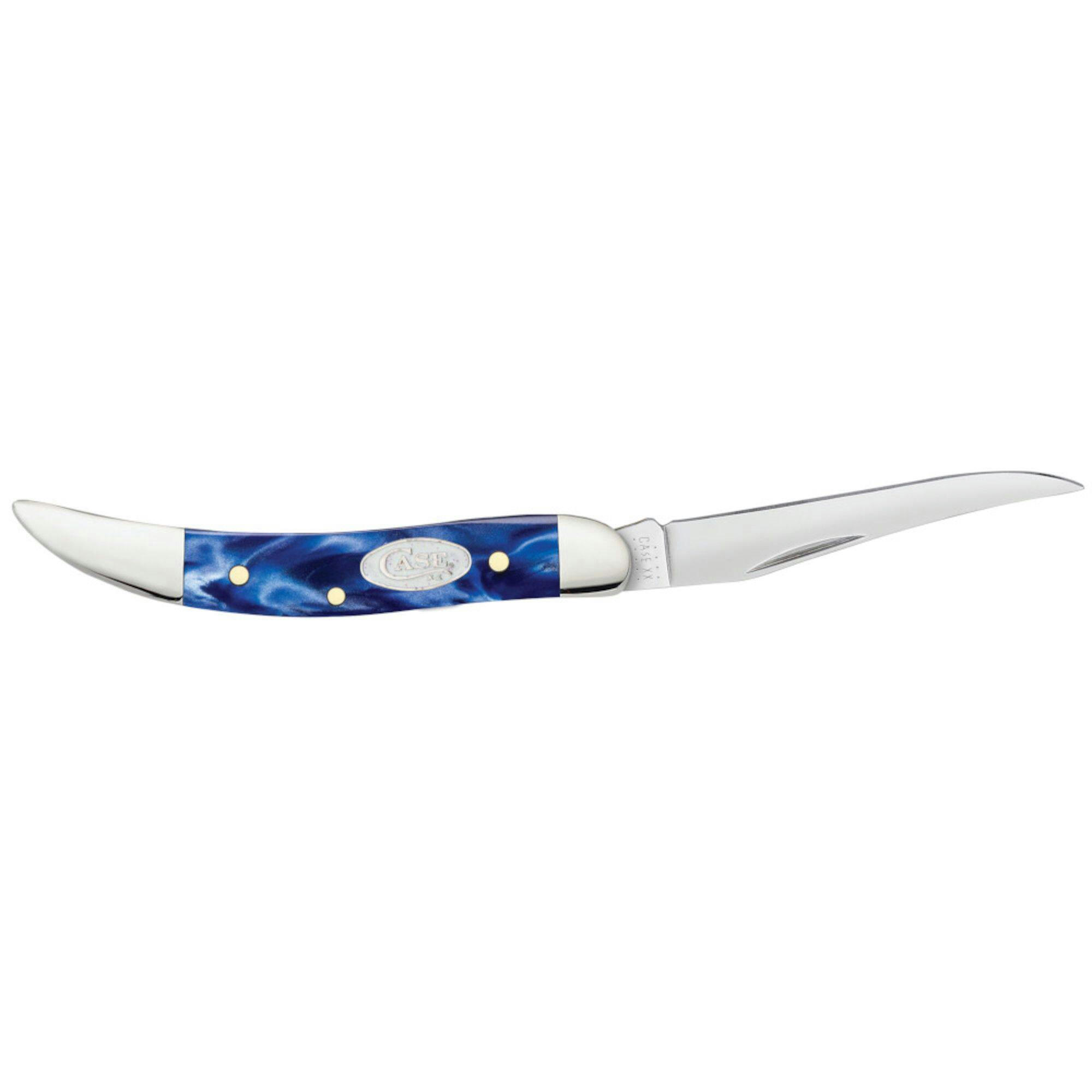 Case SparXX Blue Kirinite® Small Texas Toothpick Knife w/ Long Clip Blade