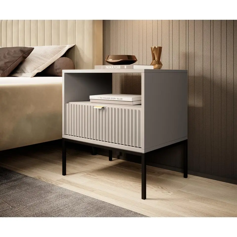 Meubella - Nachtkastje Navil - Beige