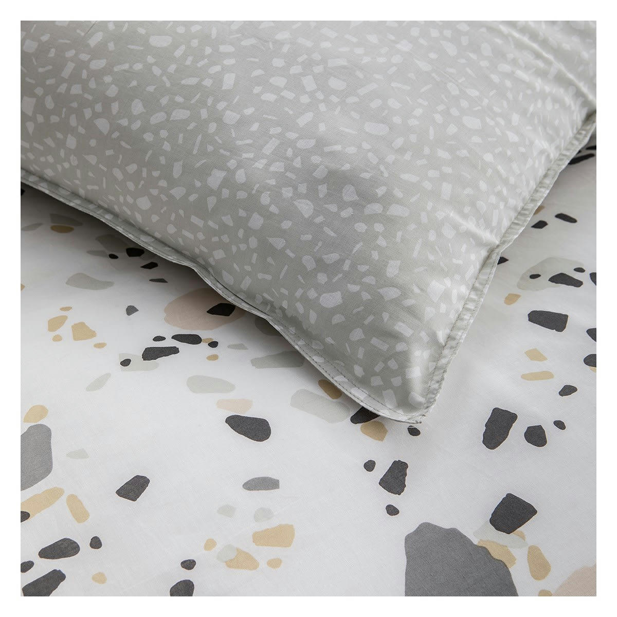 - Parure de lit en Polyester Gris 220x240 cm